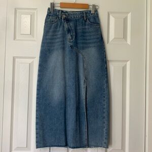 Cider Blue Denim Maxi Skirt Size XXS